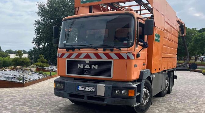 MAN csatornatisztító célgép – Csurgai György csatornatisztítás